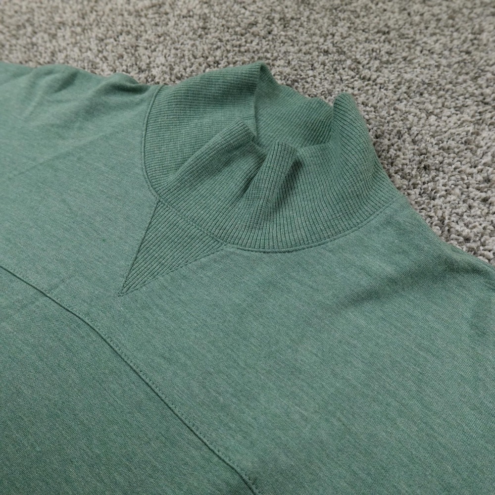 LL‎ Bean Pullover Womens PS Green Softflex Mock Neck Pullover Sweatshirt Outdoor